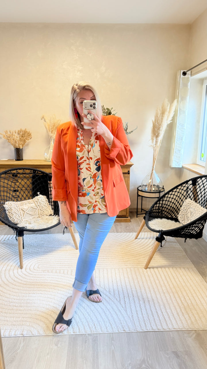 Blazer orange CURVY taille 48/52