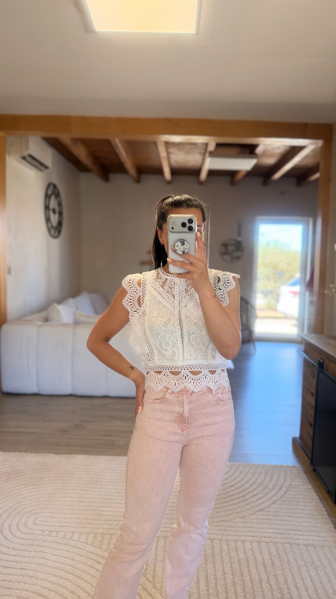 Top Uline blanc