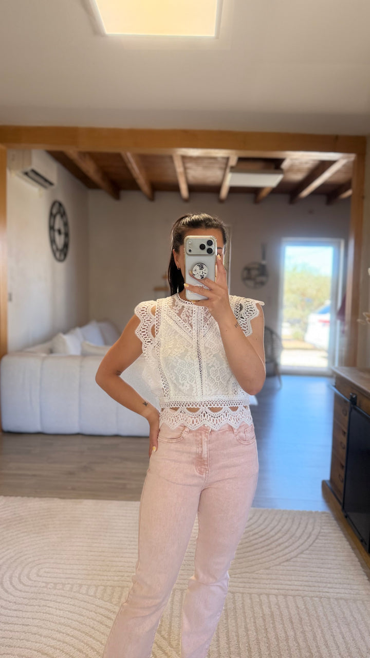 Top Uline blanc