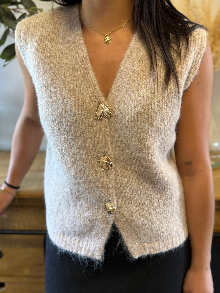 Gilet Maga taupe