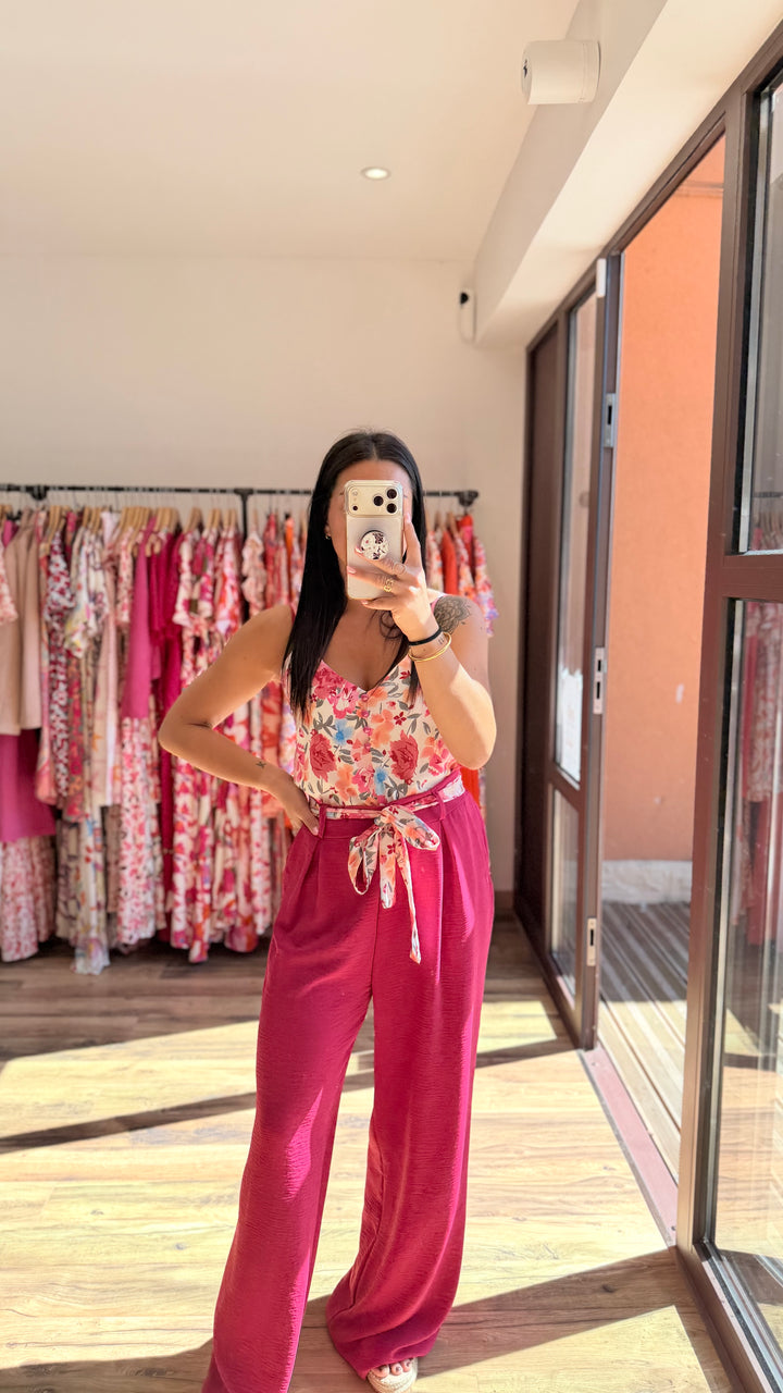 Pantalon Candice rose fushia