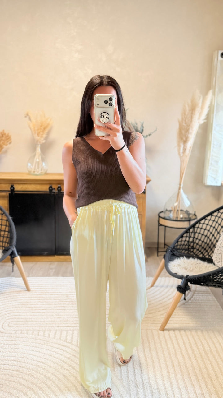 Pantalon topi jaune
