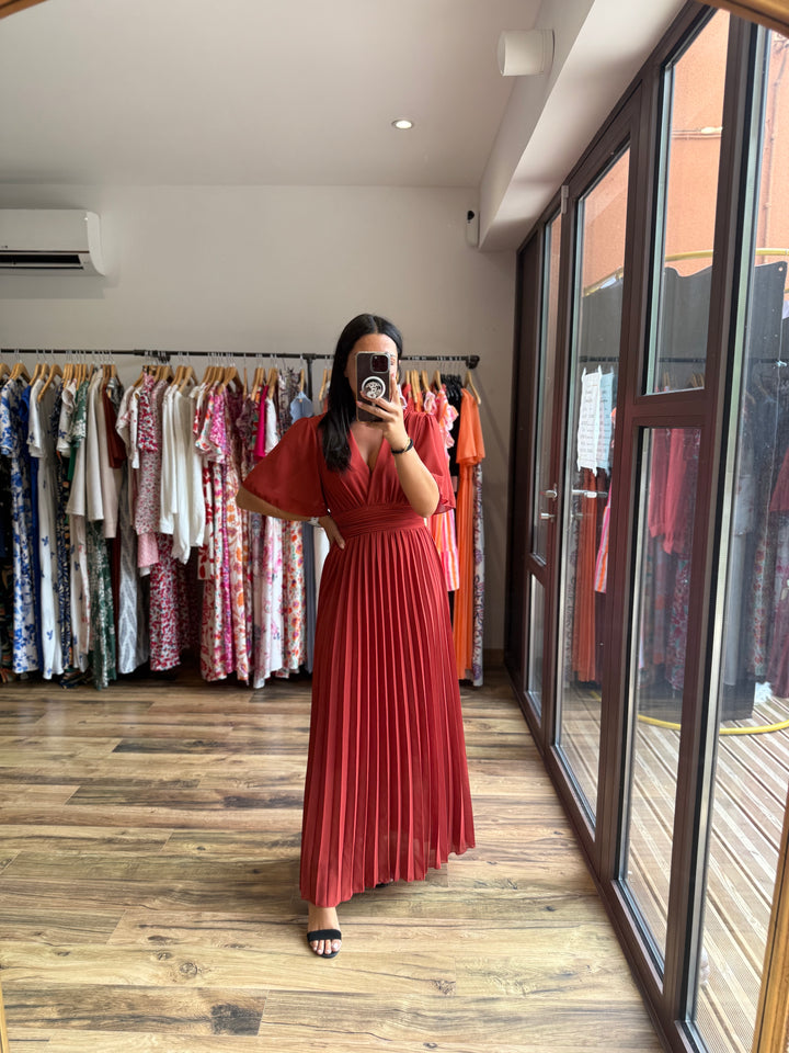 Robe longue Aglaé terracotta