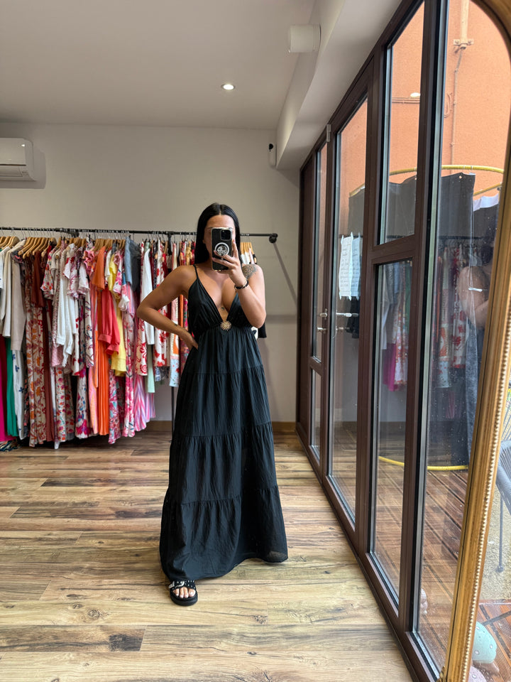 Robe longue Graciella noir