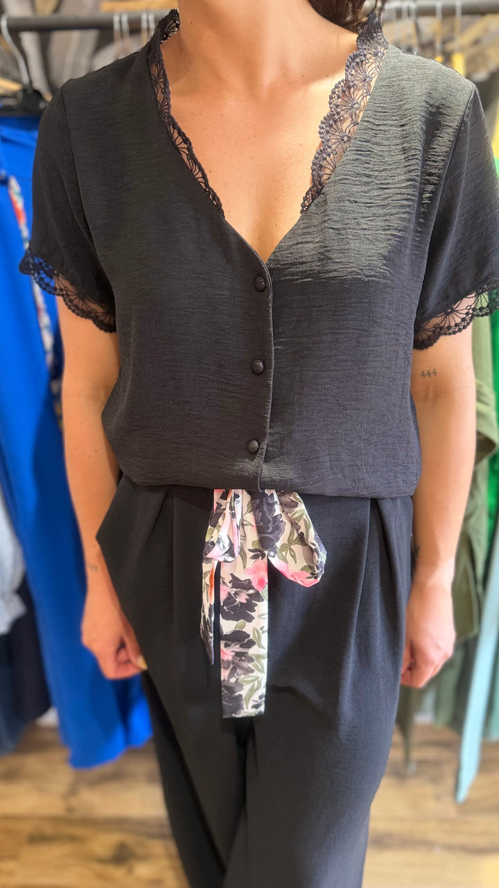 Chemise Mirta noir CURVY