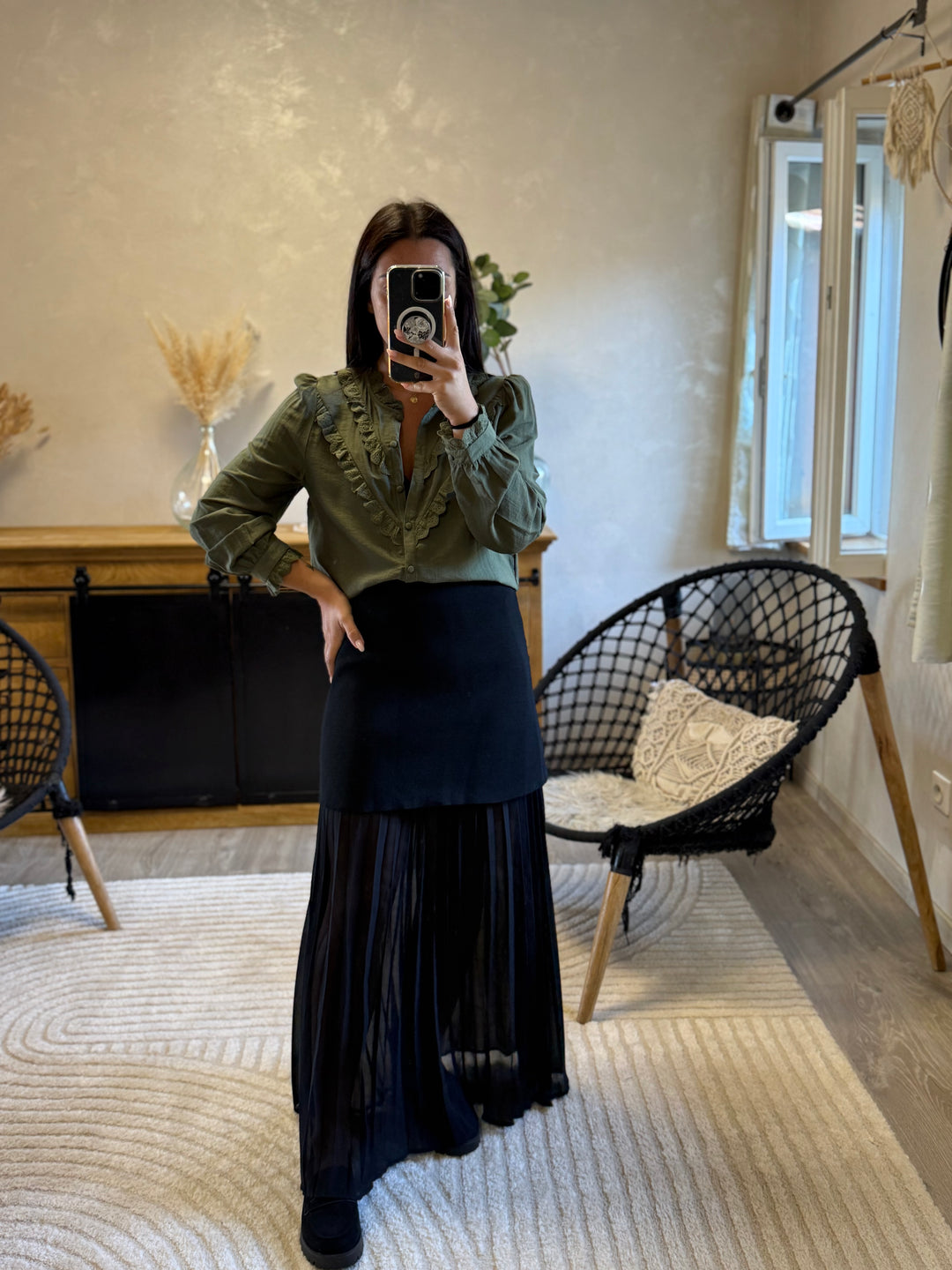 Chemise Ray kaki