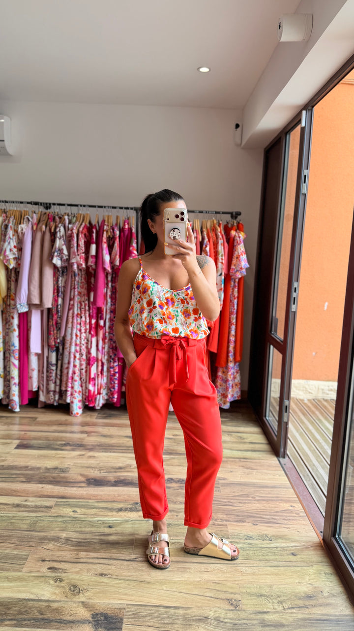 Pantalon Evy corail