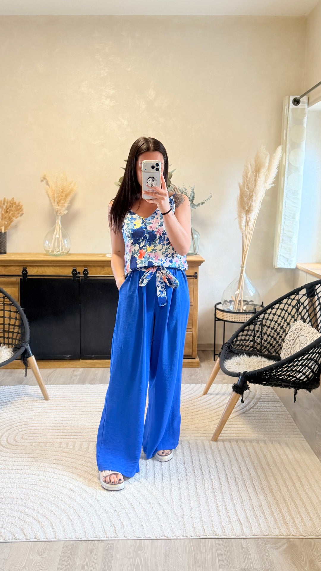 Pantalon Candice bleu roi