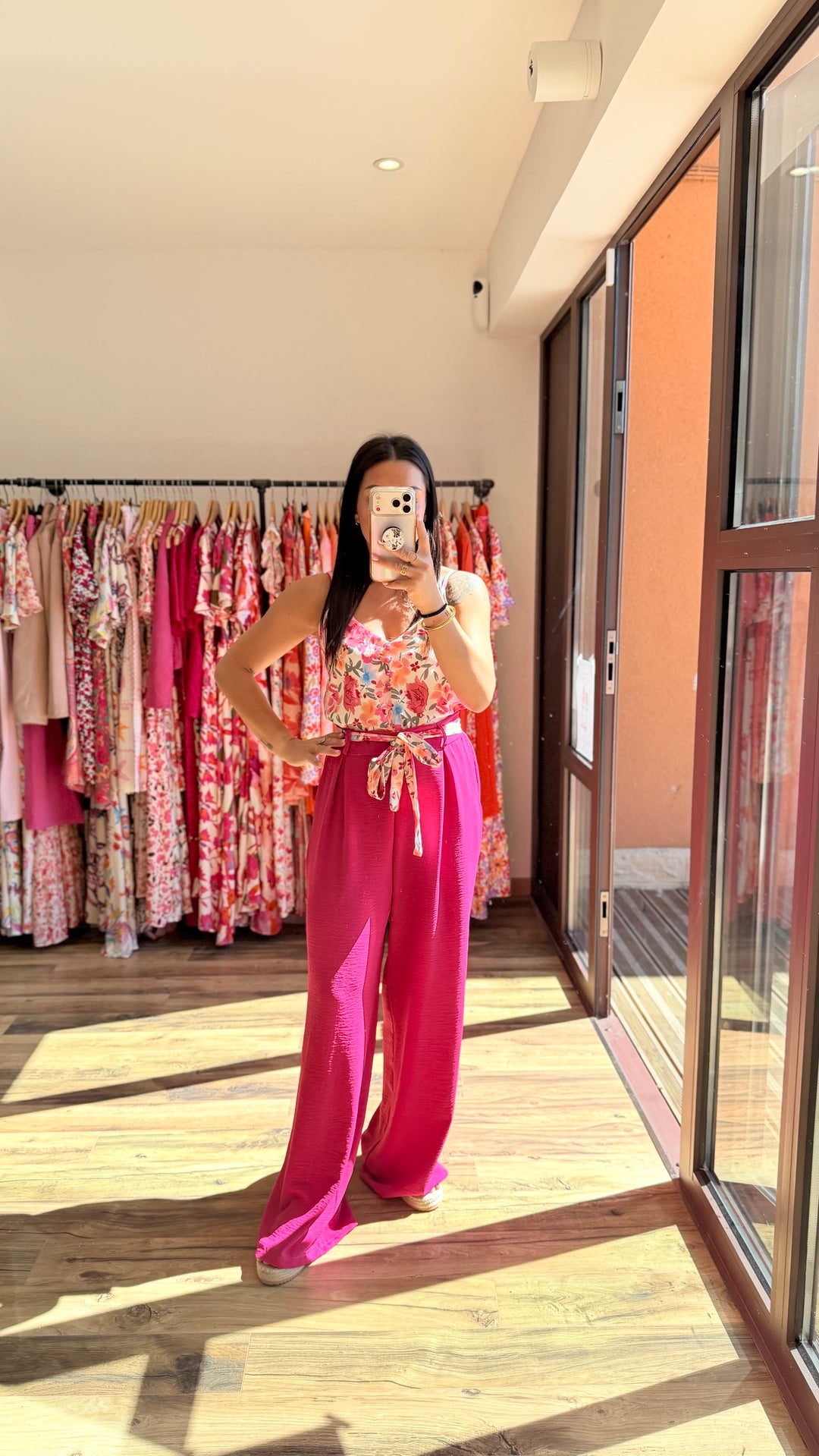 Pantalon Candice fushia CURVY