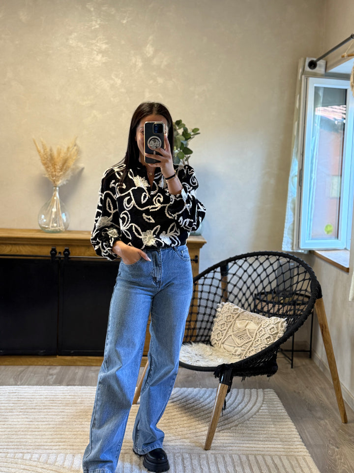 Chemise Jordane noir CURVY