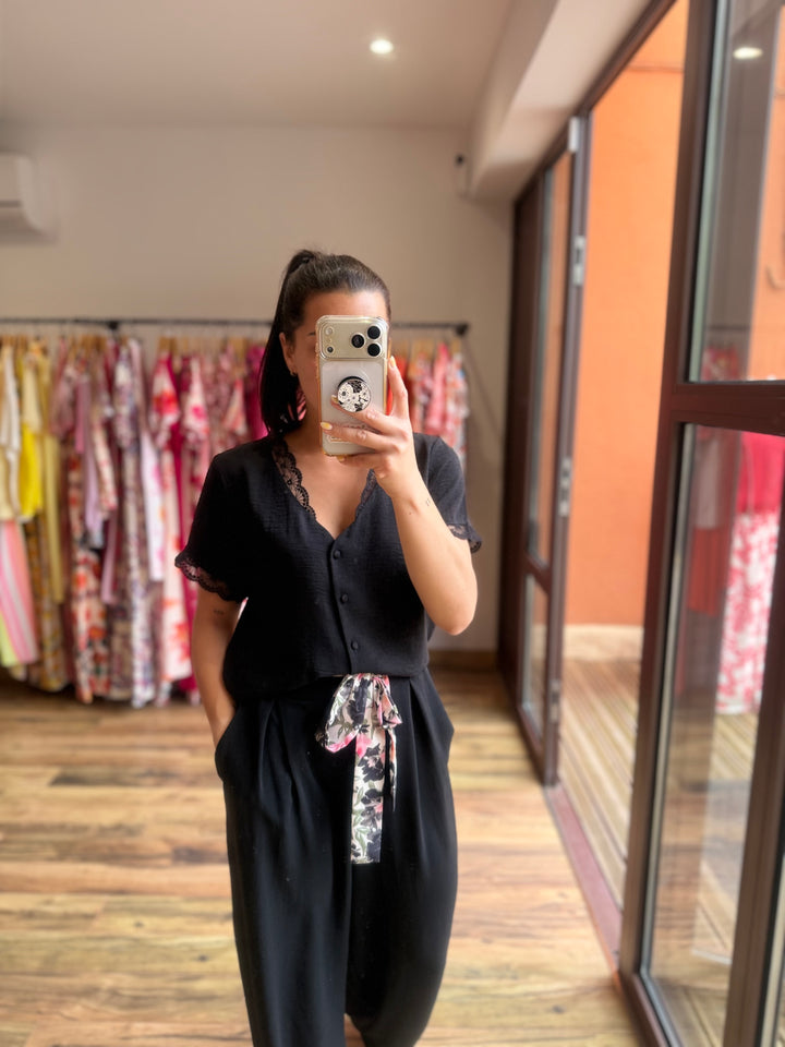 Chemise Mirta noir CURVY