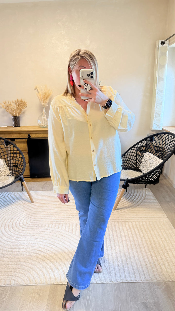 Chemise Slava jaune CURVY