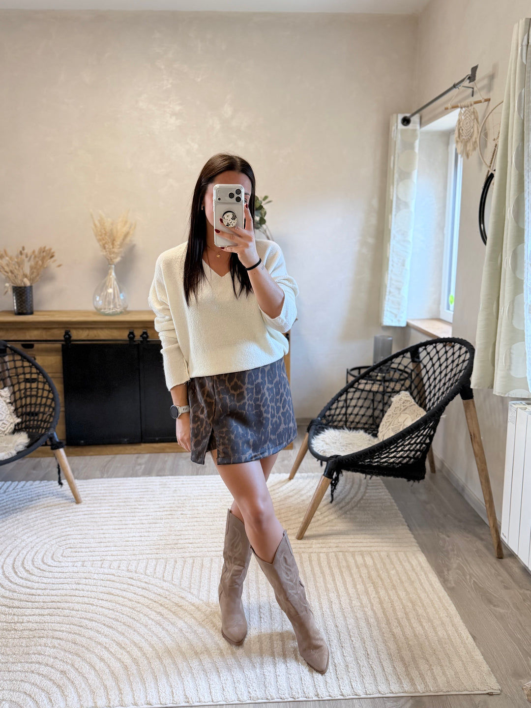 Jupe short Rix léopard