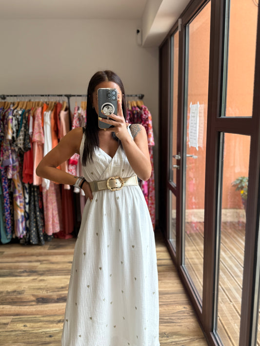 Robe longue Kara blanche