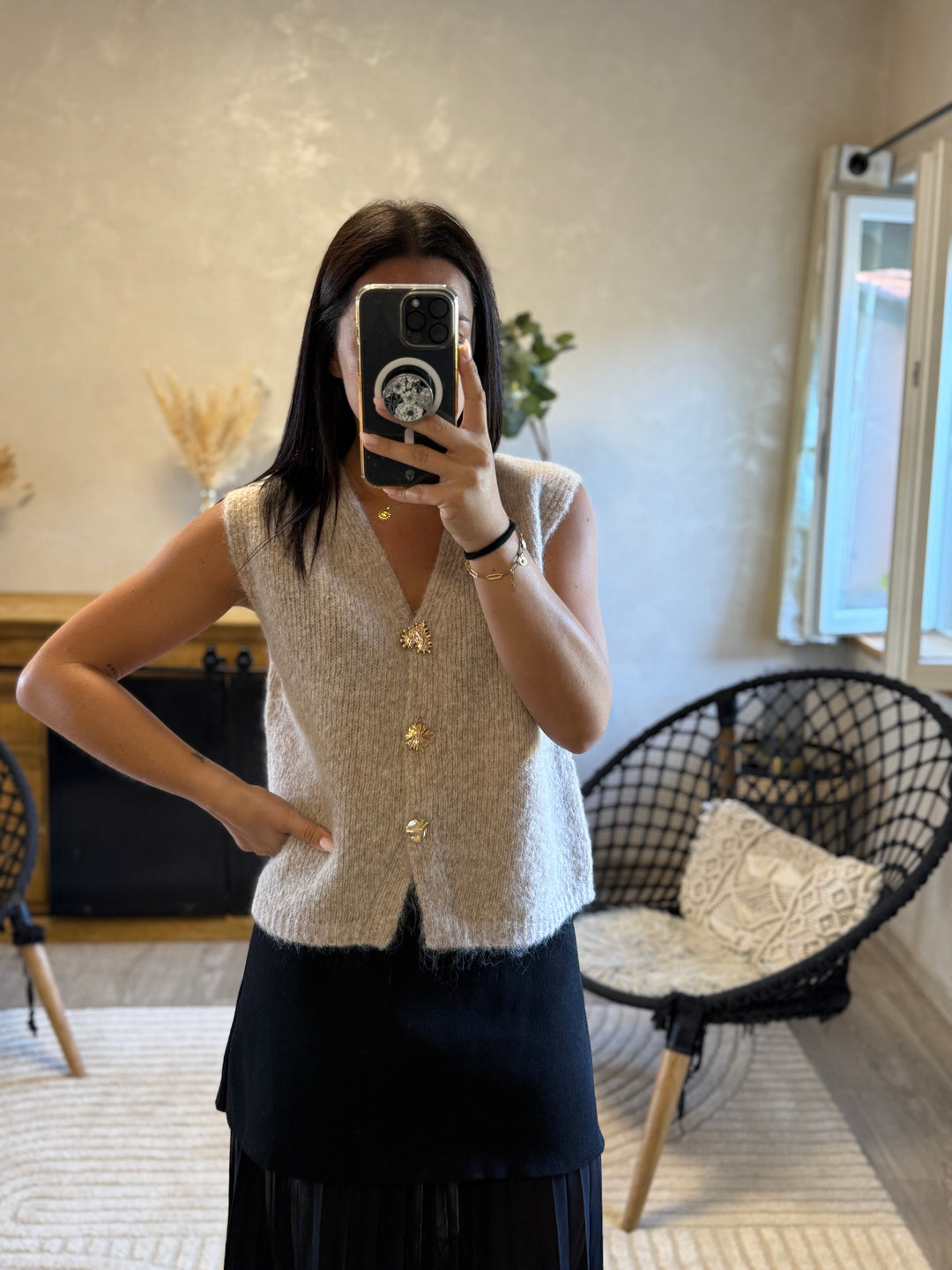 Gilet Maga taupe