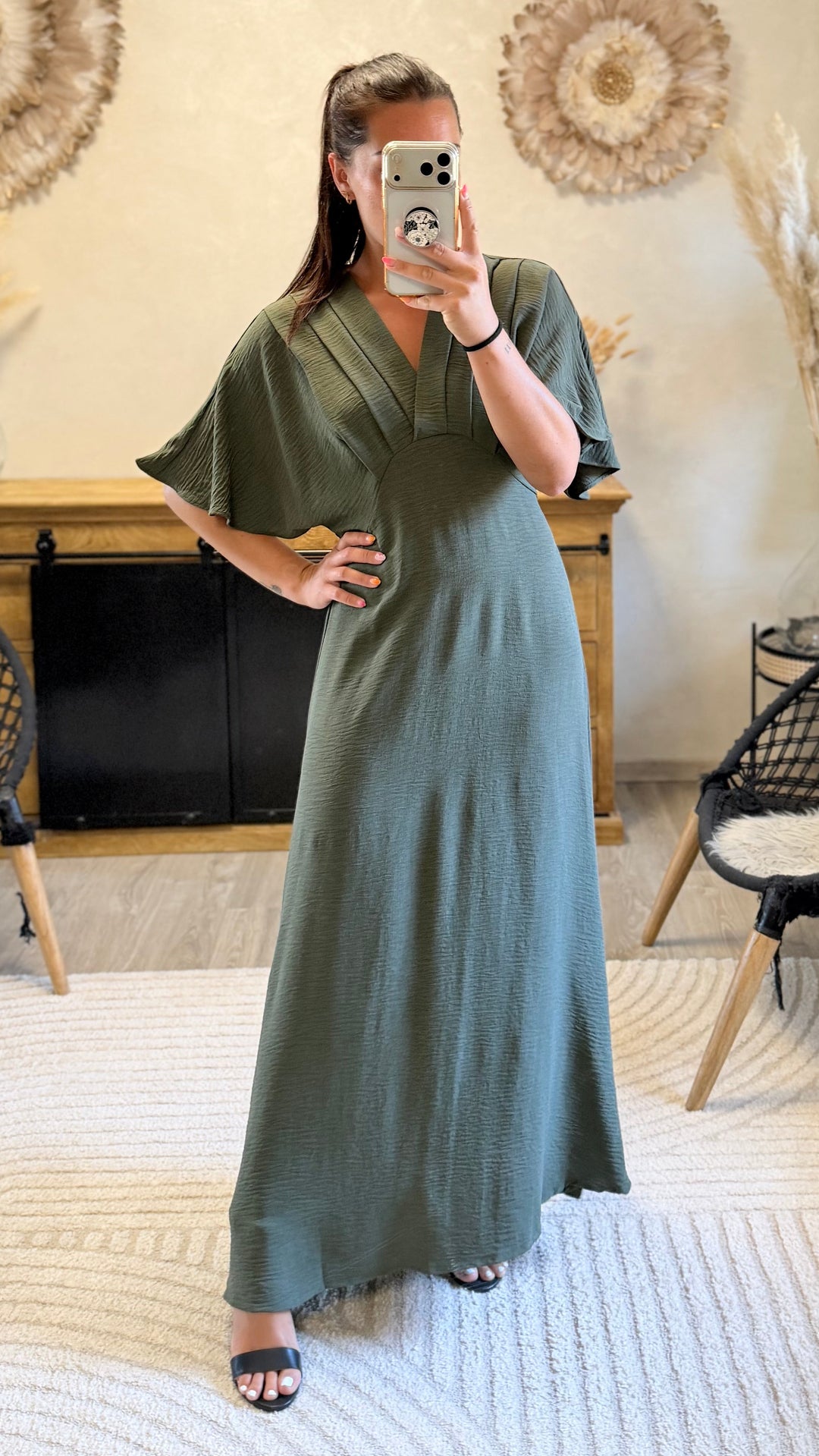 Robe longue Jehan CURVY kaki
