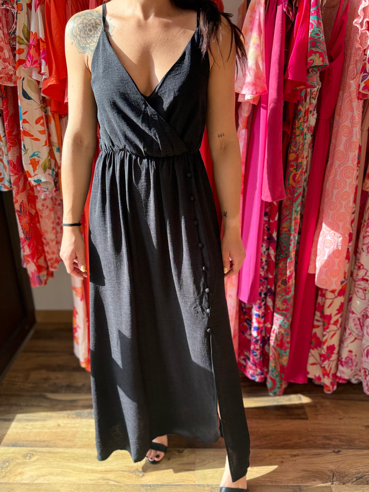 Robe longue Amanda CURVY noir