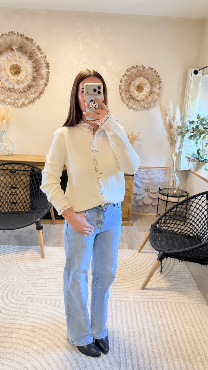 Gilet Amane écru