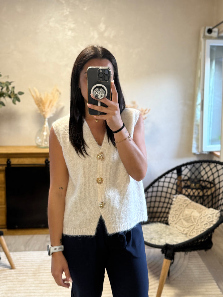 Gilet maga beige