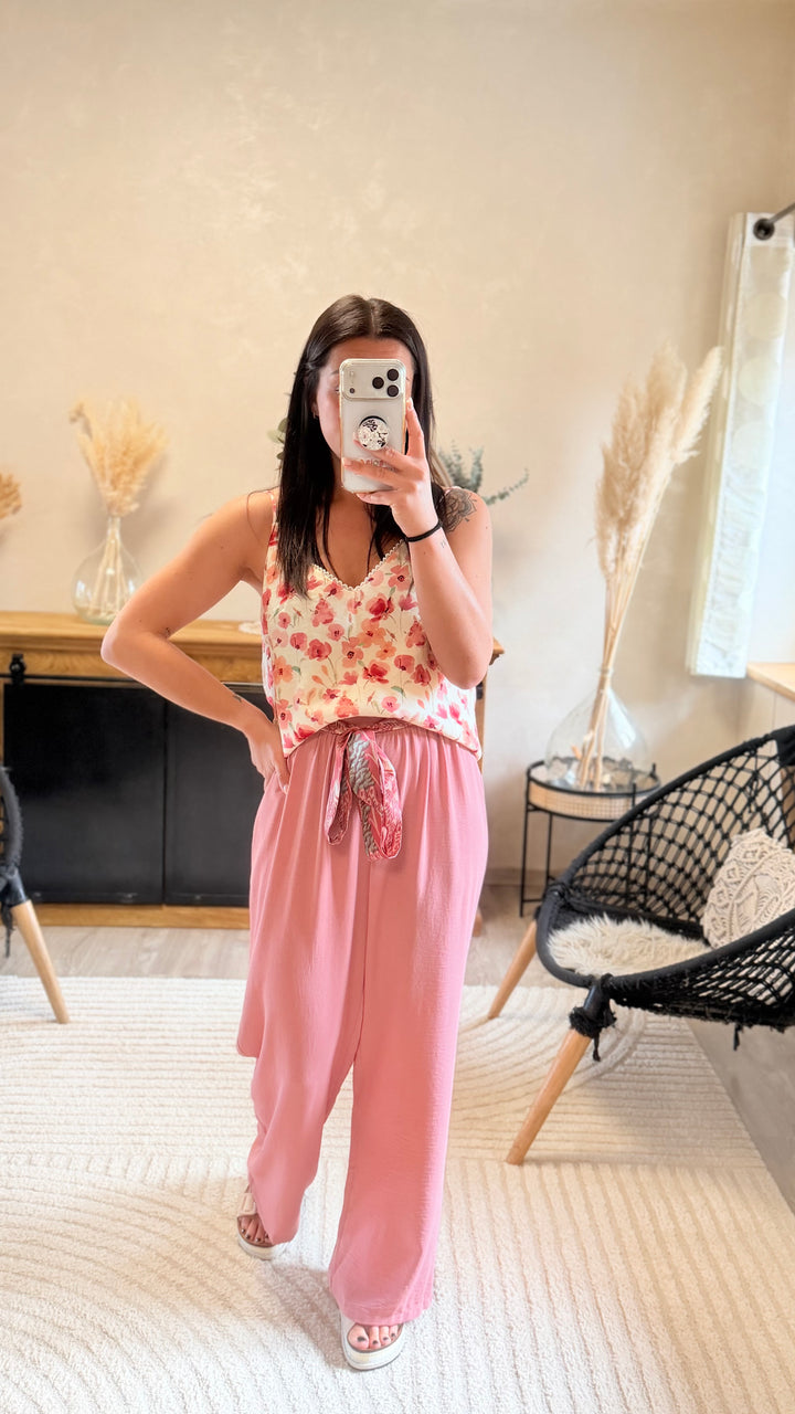 Pantalon Wilma rose (PRÉCOMMANDE expédition autour du 5 mai)