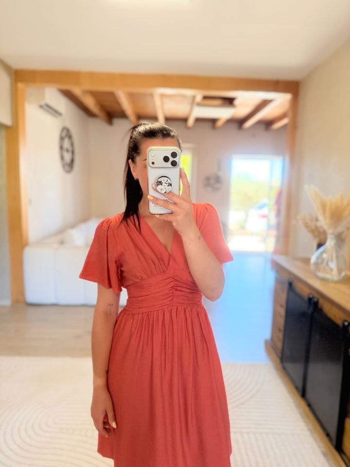 Robe Appo courte corail
