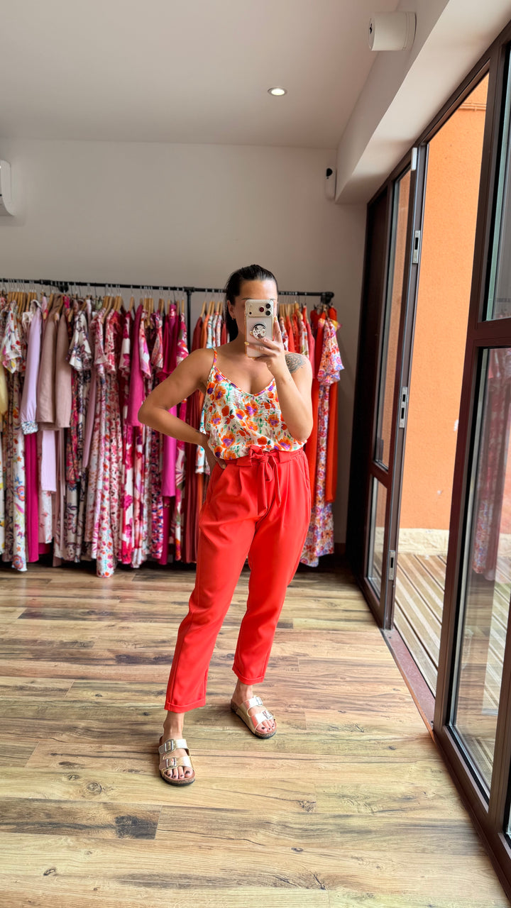 Pantalon Evy corail
