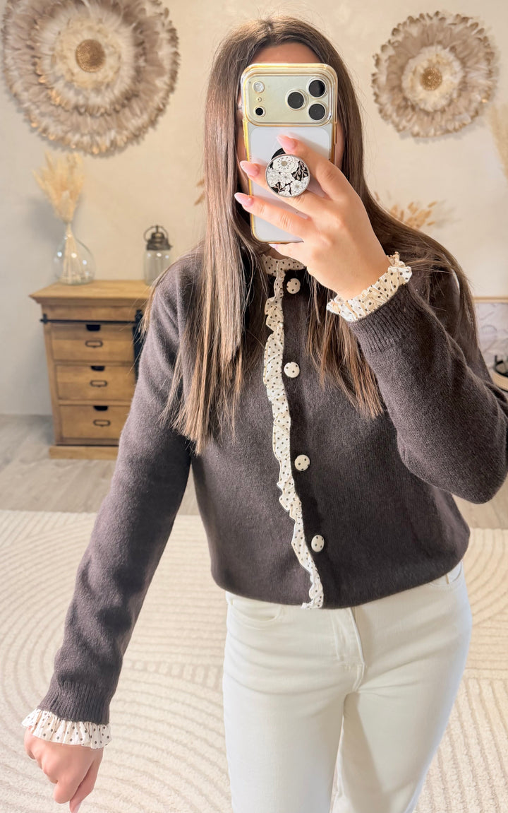 Gilet chocolat Amane