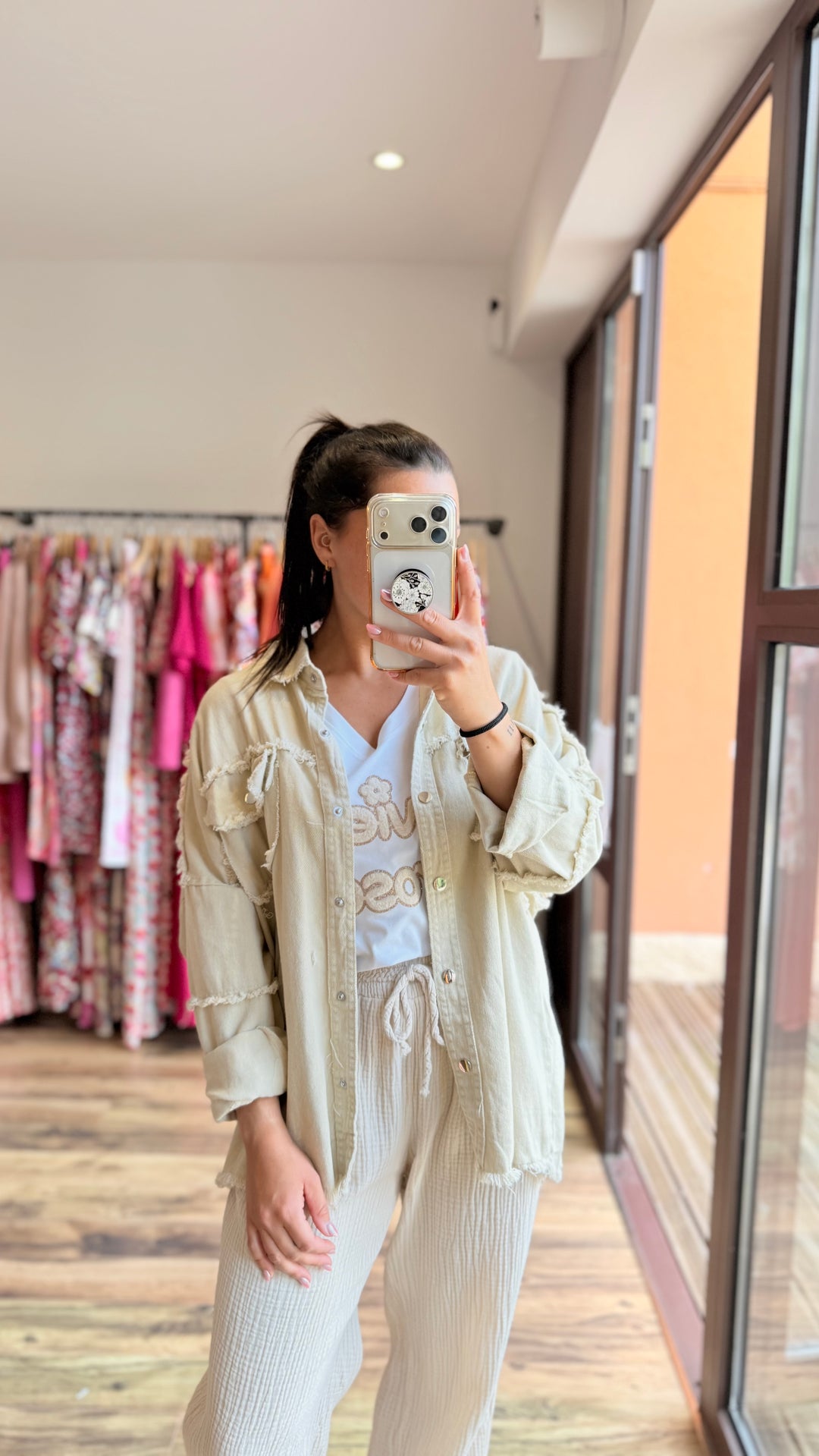 Teeshirt la vie en rose beige