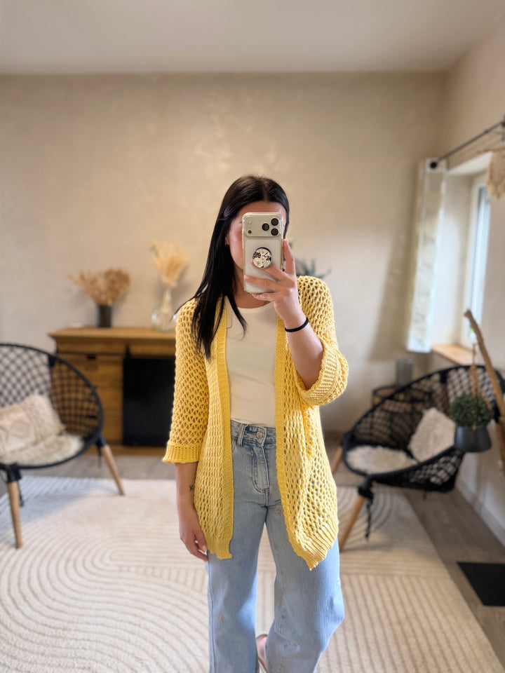 Gilet en maille Hecty jaune