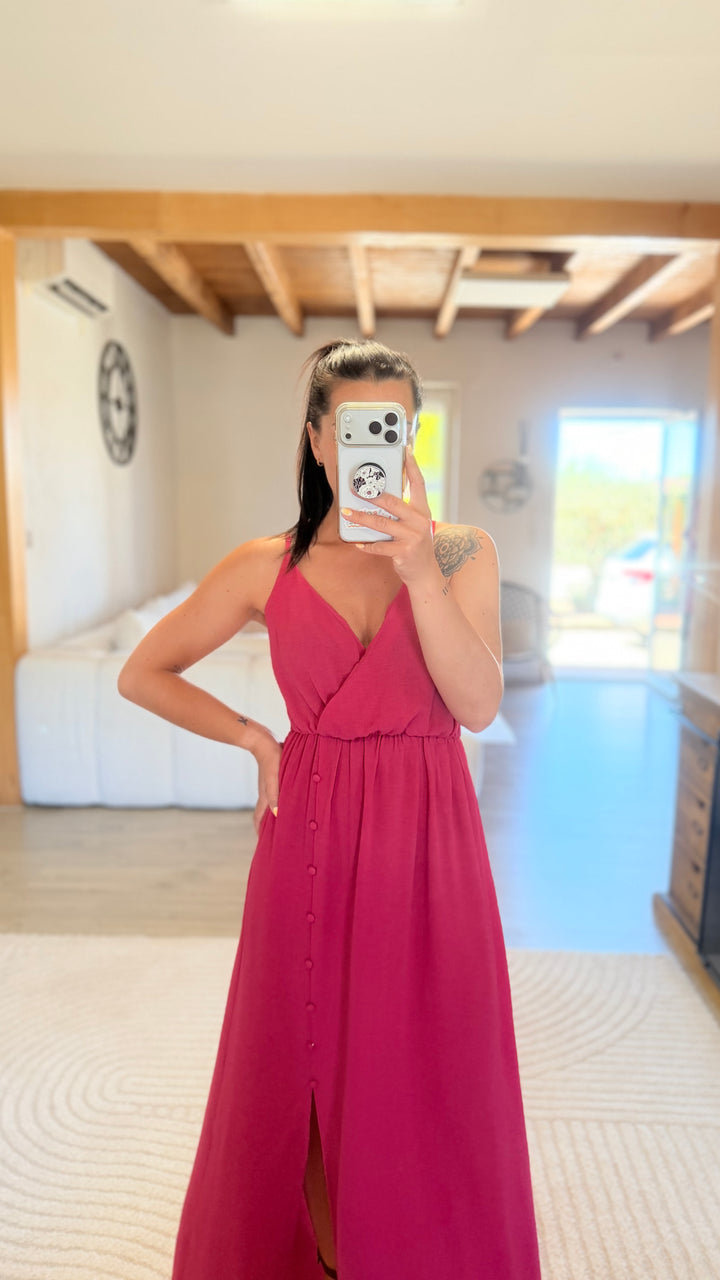 Robe longue Amanda rose