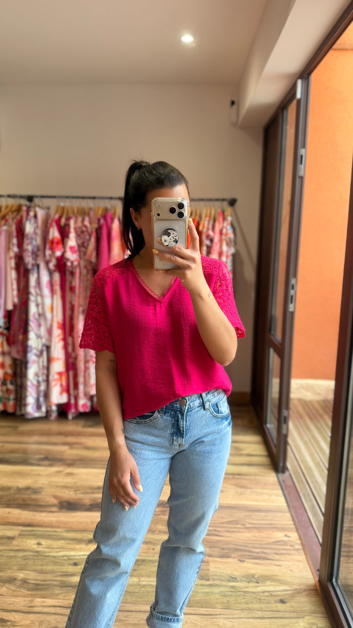 Top Miya fuschia CURVY