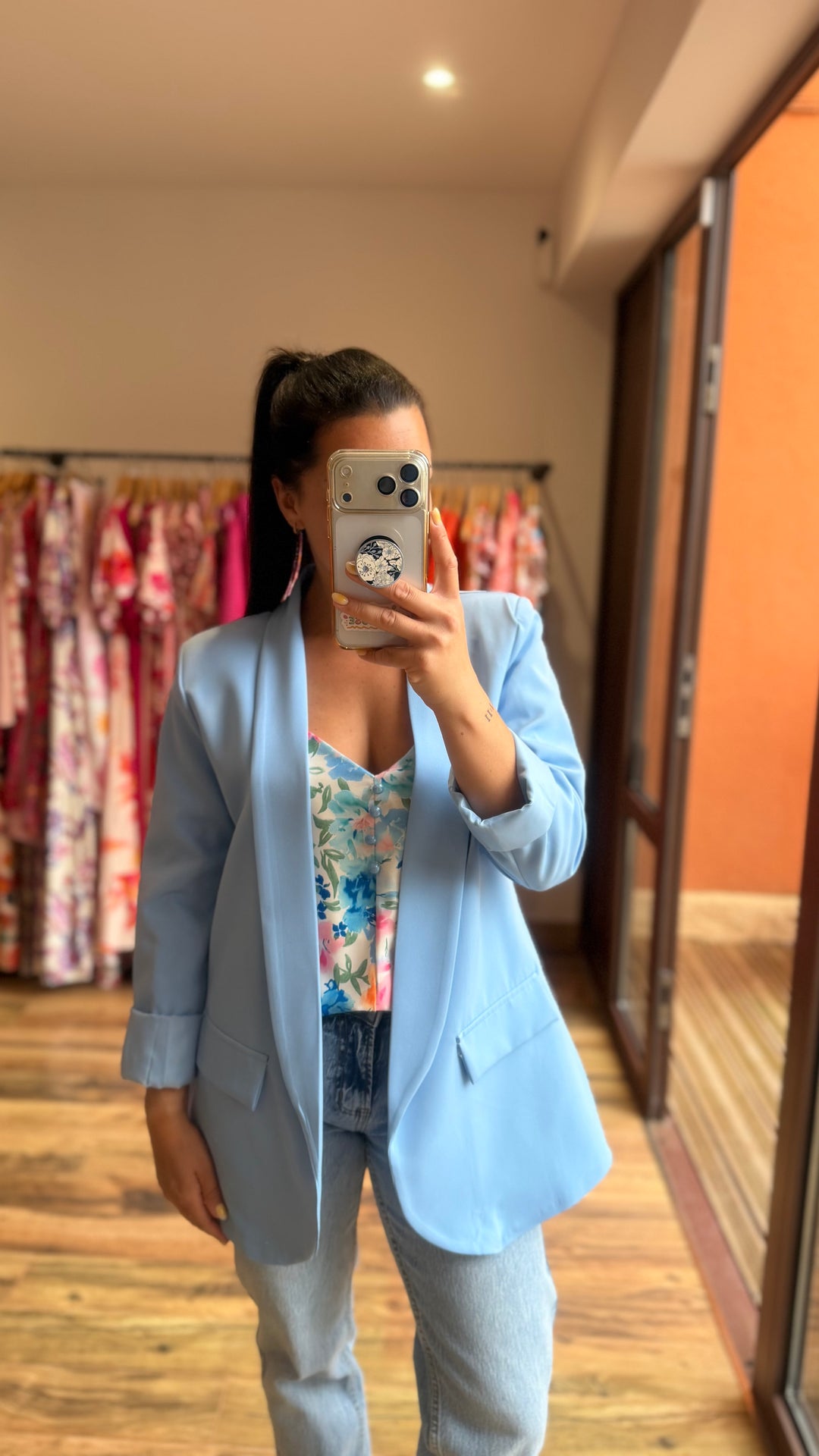 Top Hugo bleu clair