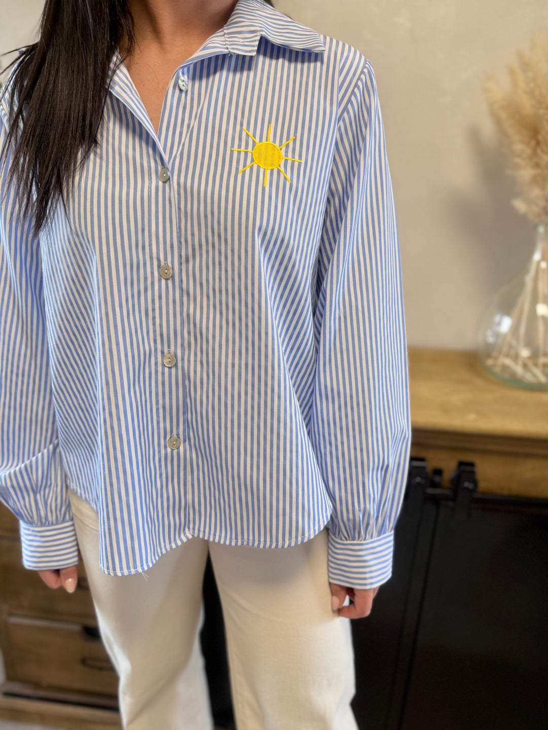 Chemise rayée saint tropez bleu