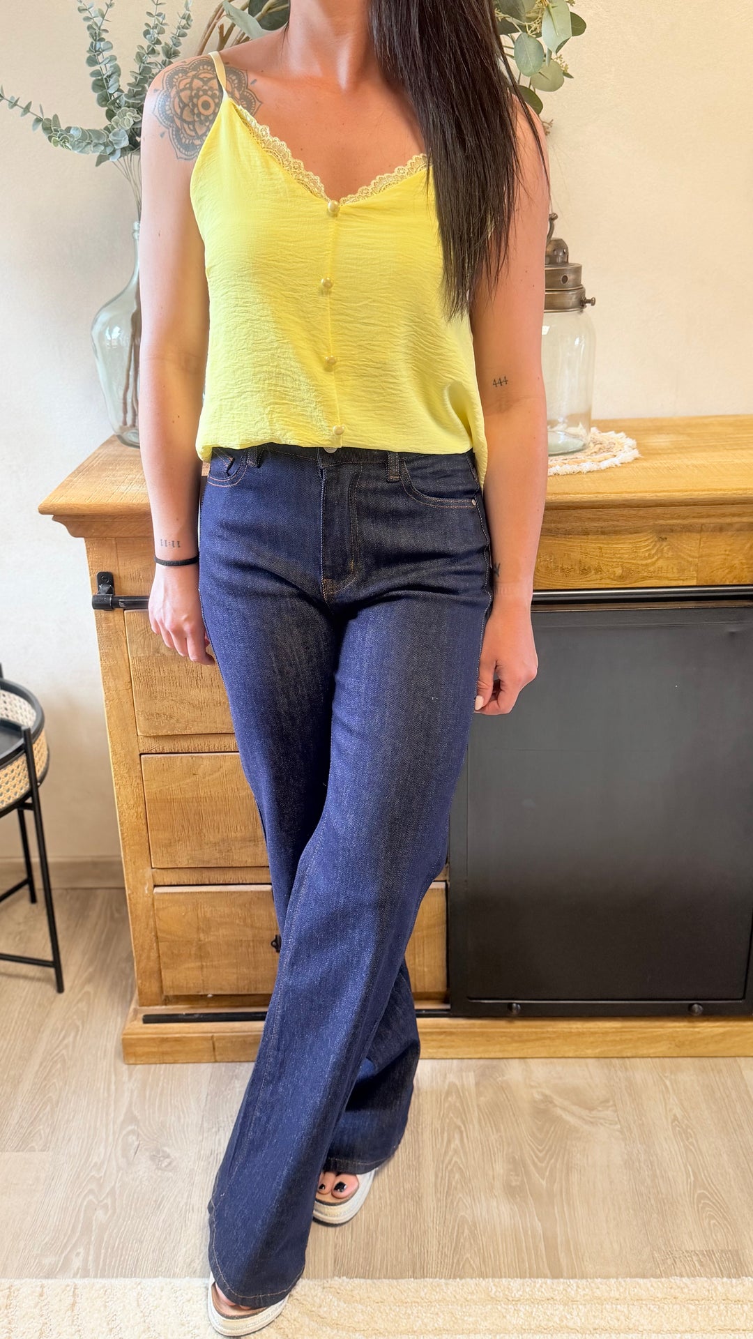 Jean wild leg bleu brut