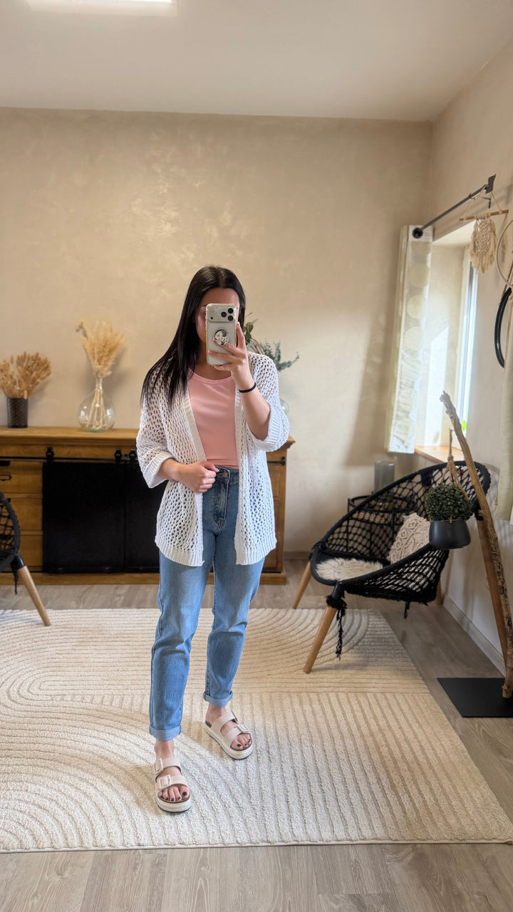 Gilet en maille Hecty blanc