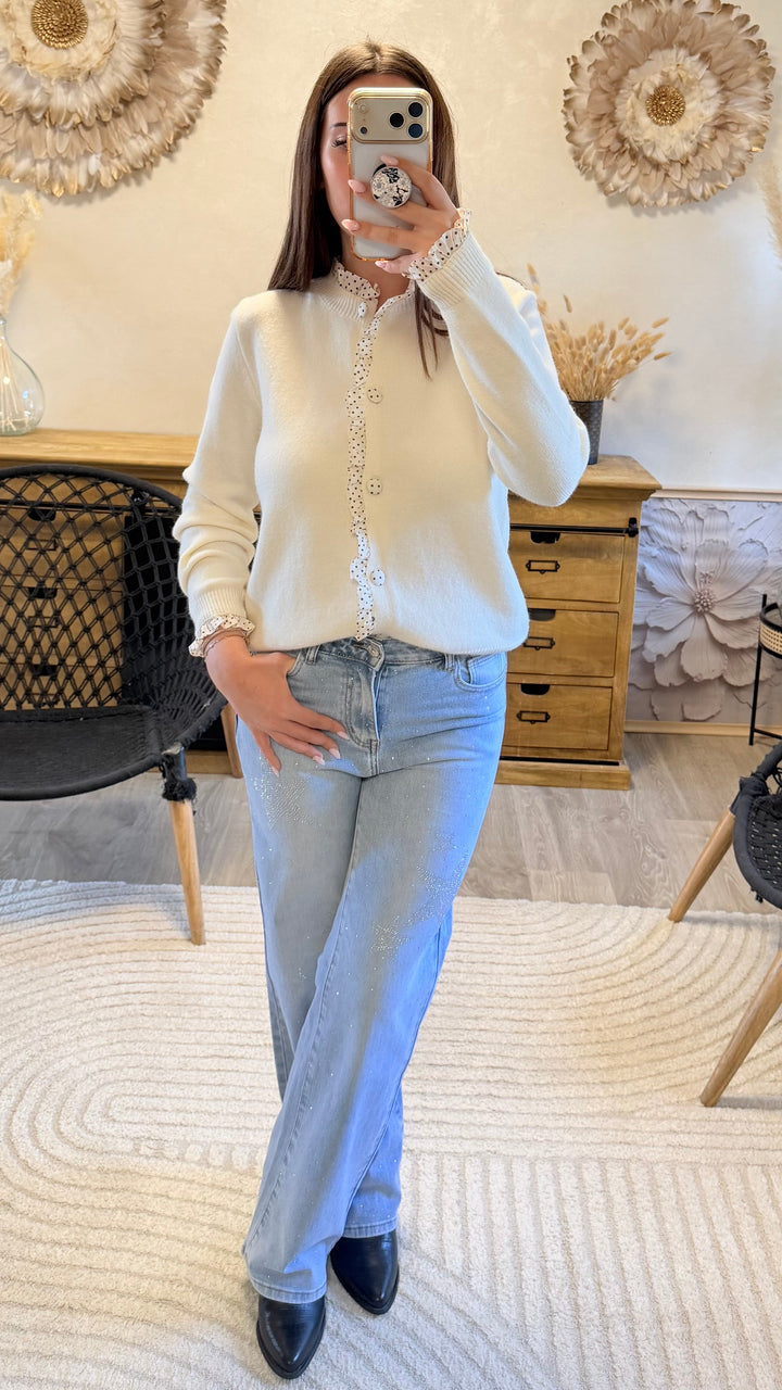 Gilet Amane écru