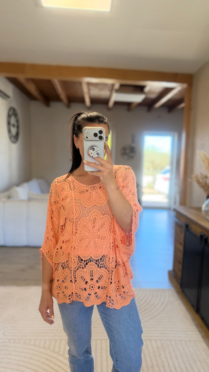 Top crochet orange