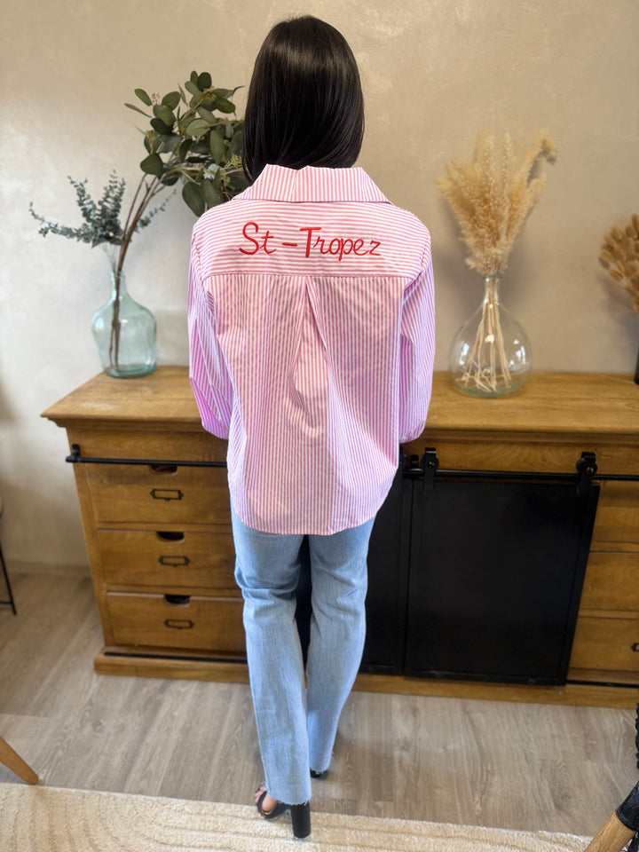 Chemise Saint-Tropez rose