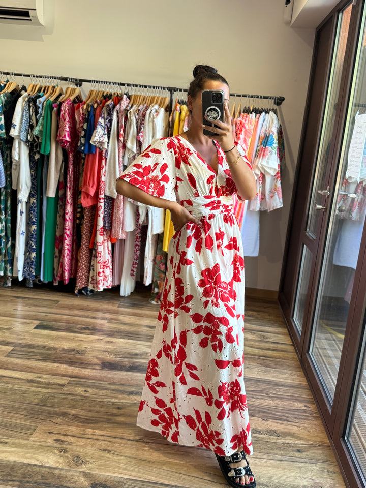Robe longue Énira rouge