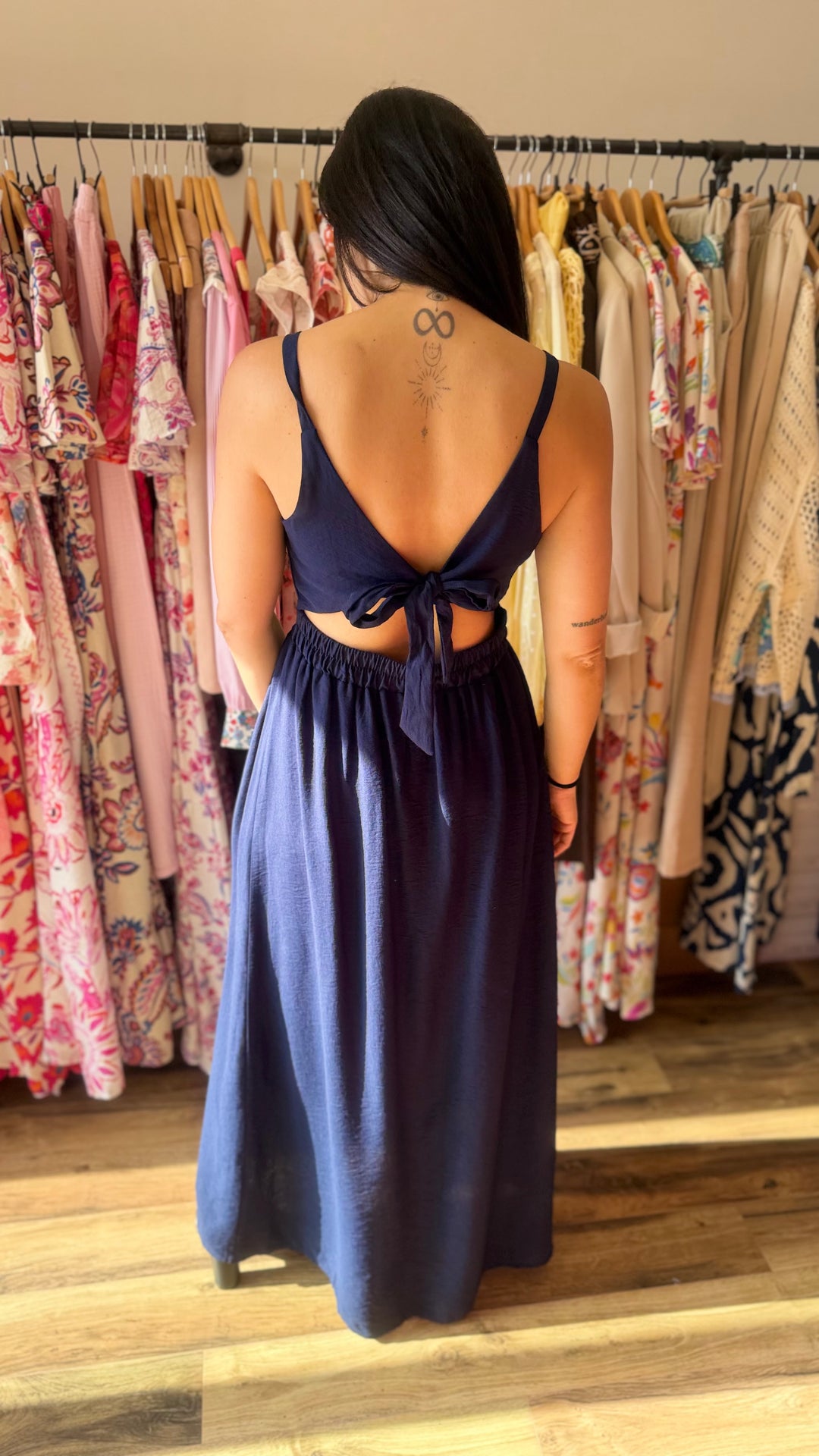 Robe longue Molly marine