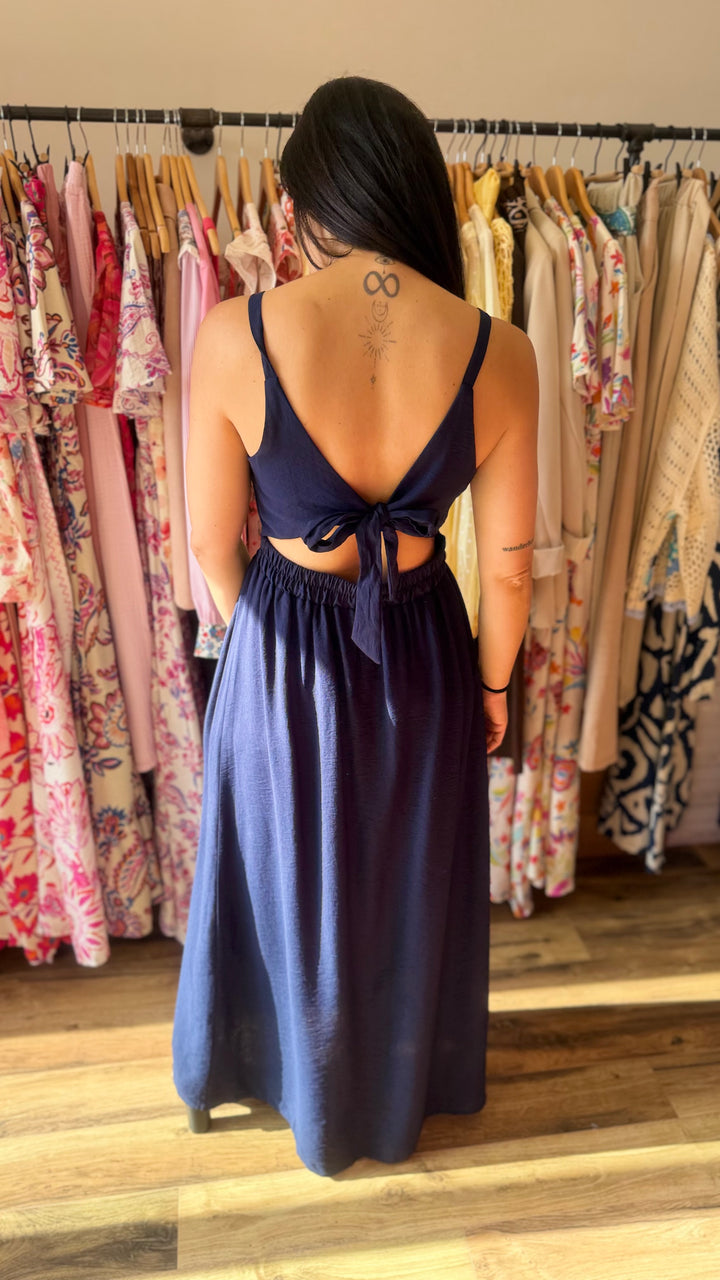 Robe longue Molly marine
