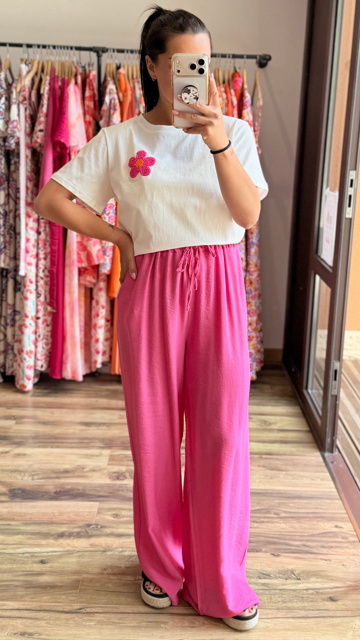 Pantalon Mopy rose F