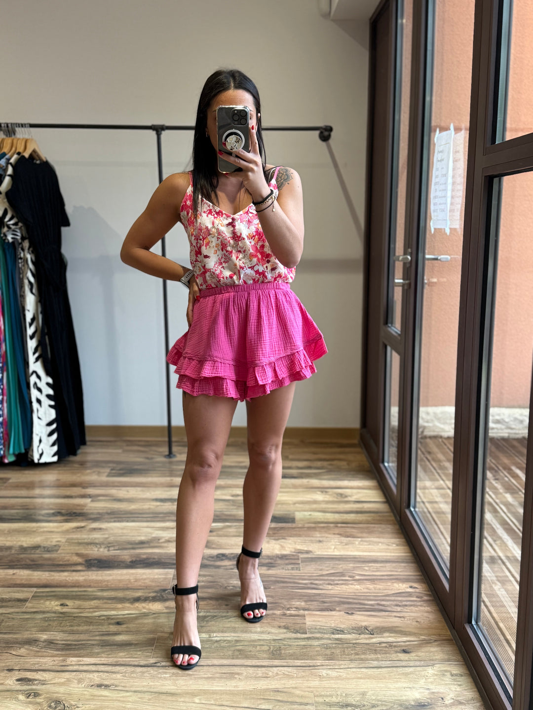 Jupe short rose fuchsia