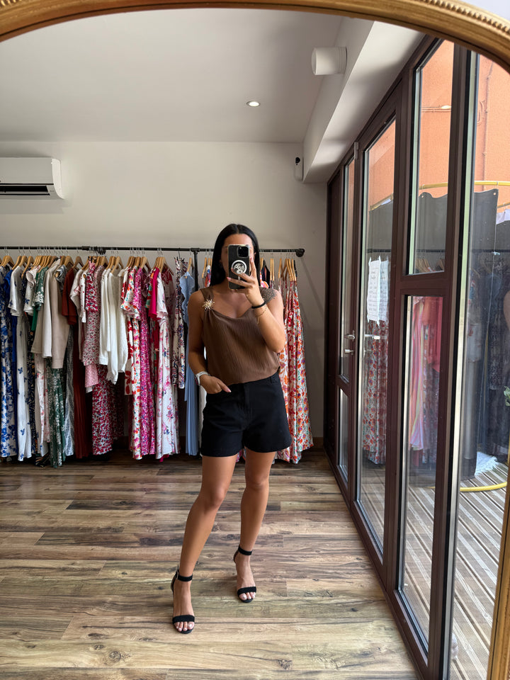 Top Soleya marron