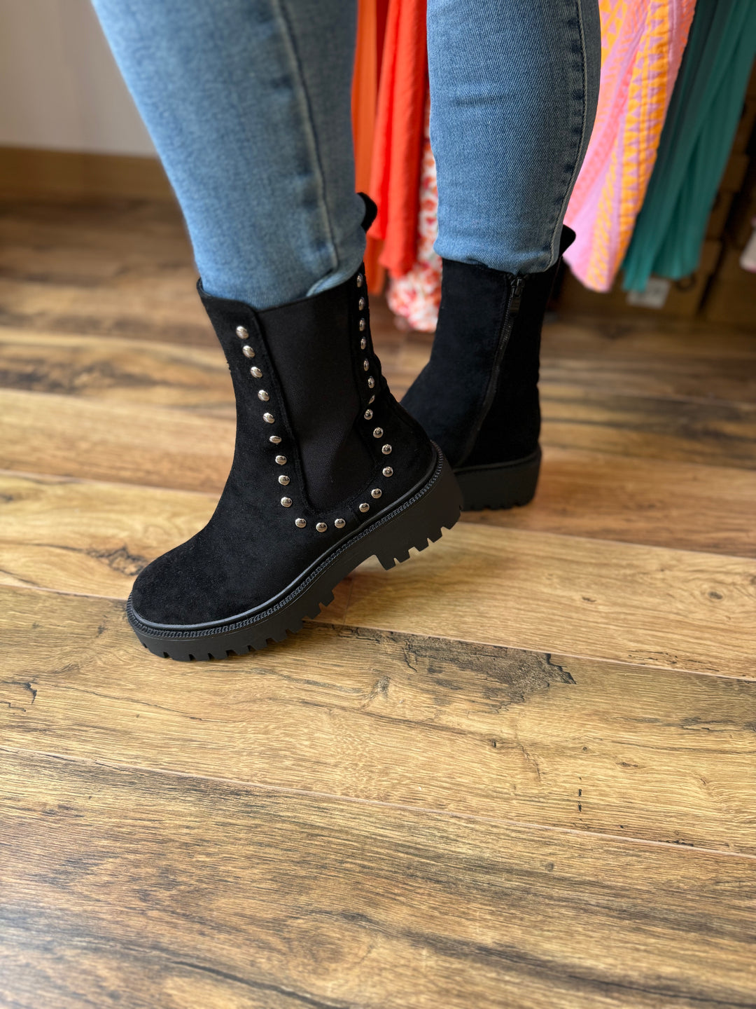 Bottines noir clou