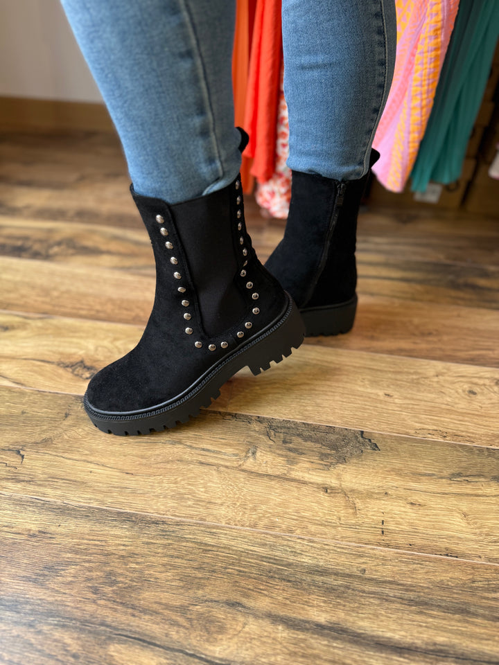 Bottines noir clou