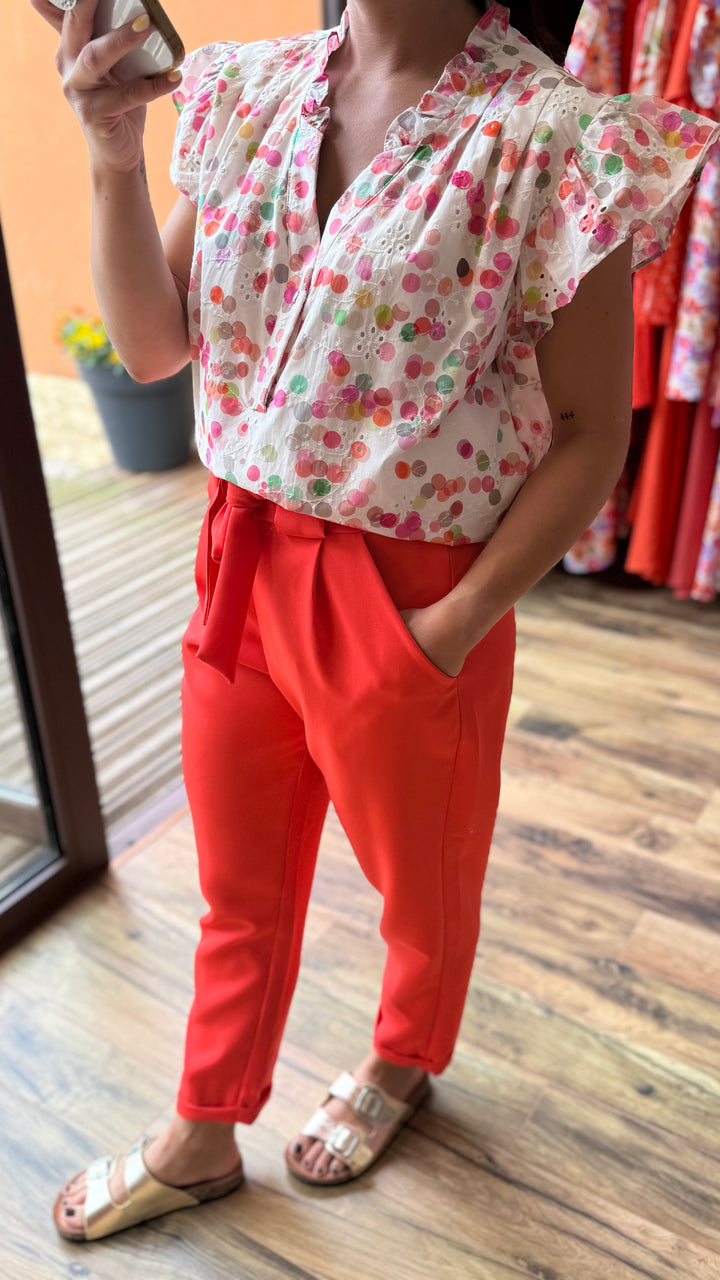 Pantalon Evy corail