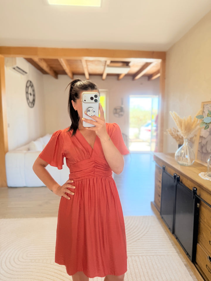 Robe Appo courte corail