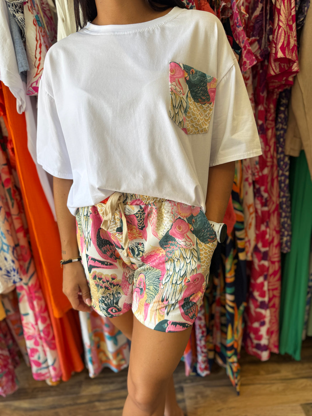 Ensemble Parrot rose