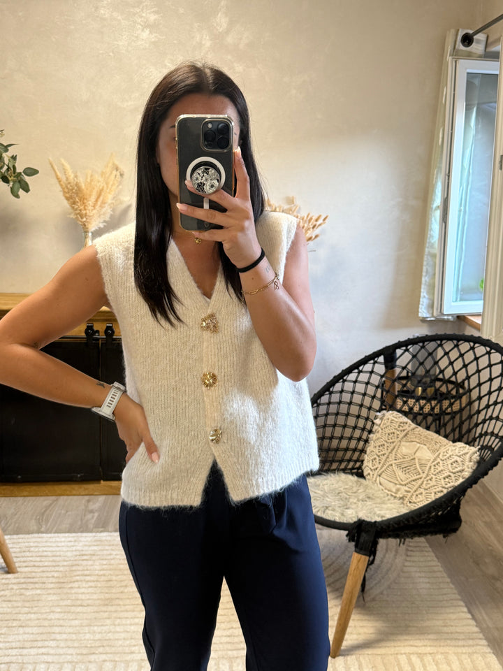Gilet maga beige